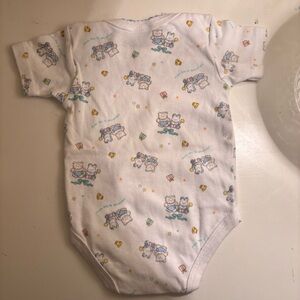 Adorable White Printed Kids One Piece